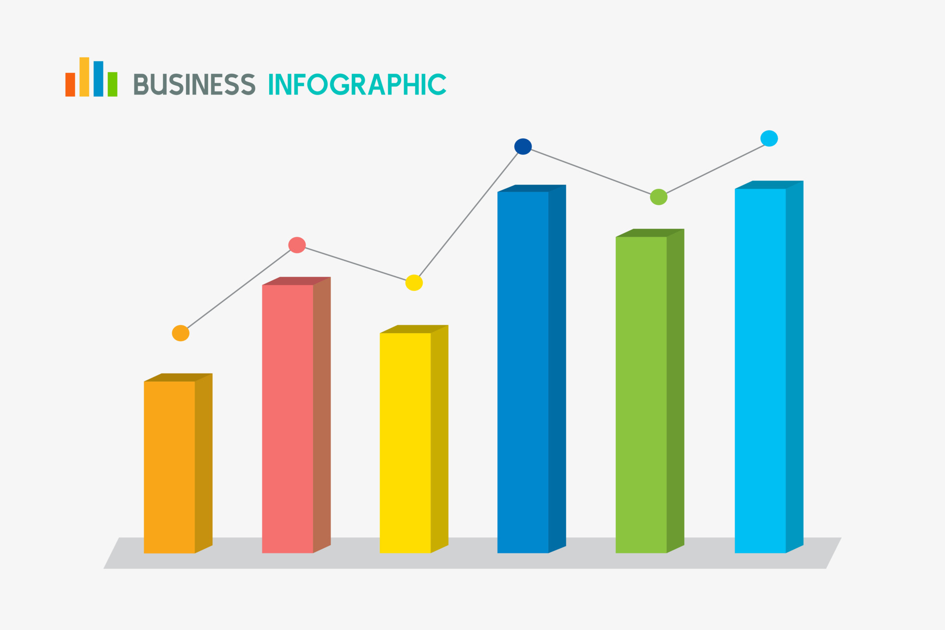 Bar Chart Graph Diagram Statistic Business Annual report colorful ...